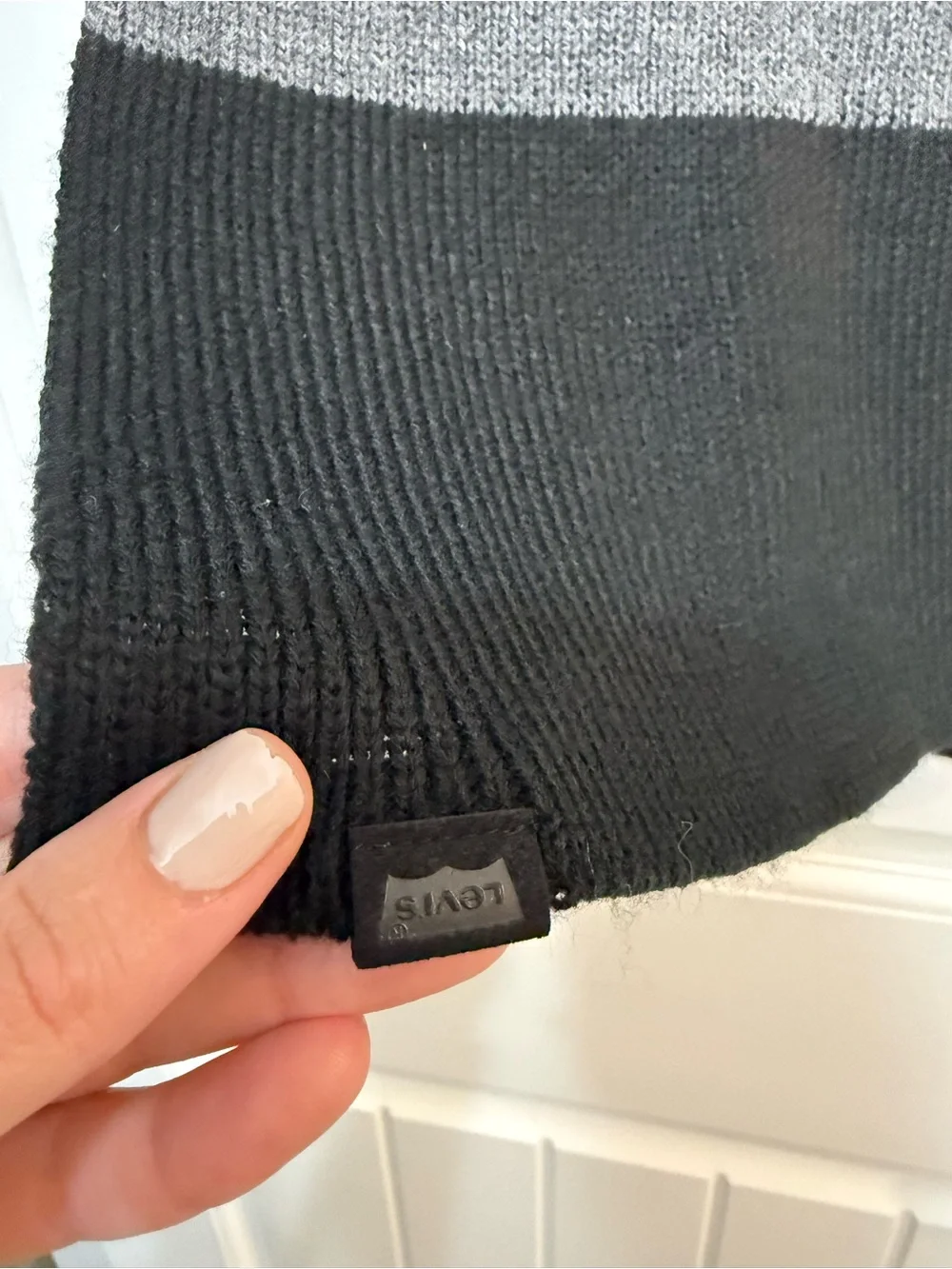 Levi’s Charcoal and Black Knit Men’s Scarf